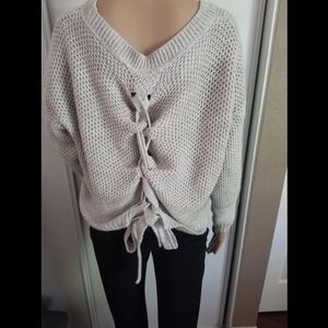 Express Lace Up Sweater